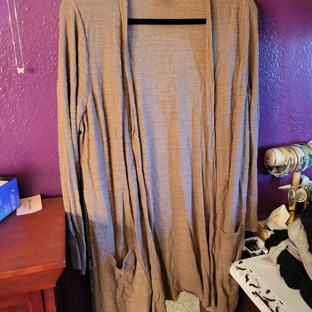 TORRID nude brown cardigan